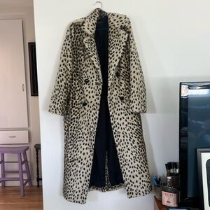 House of Harlow 1960 x REVOLVE Perry Faux Fur Coat in Leopard Size S